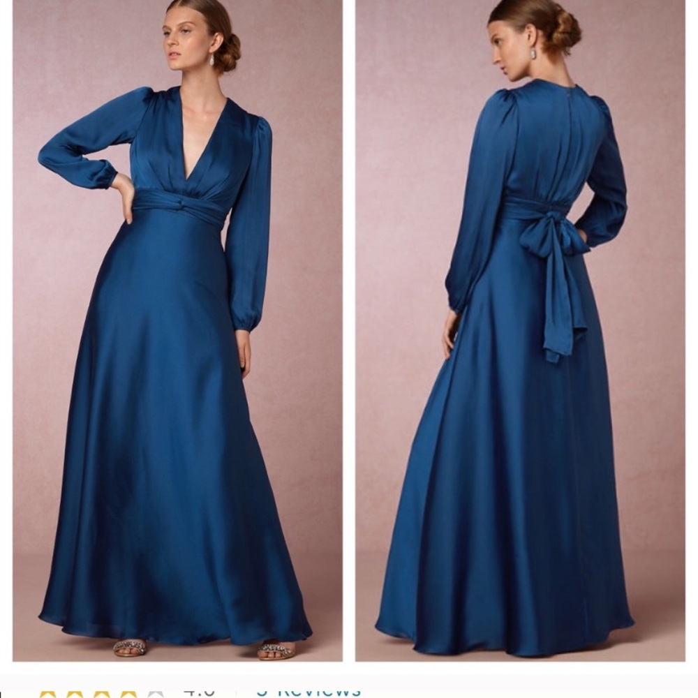 Jill Jill Stuart BHLDN Anthropologie blue gown